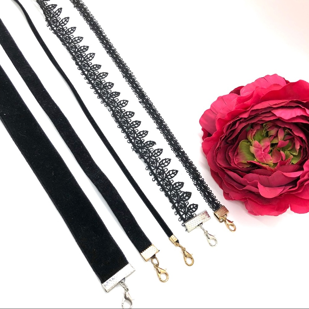 5 chokers in various widths & materials